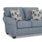 Zack Sofa in Denim Fabric by Klaussner w/Options