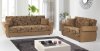 Jasmine Sofa Bed & Loveseat Set in Brown Chenille by Rain