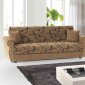 Jasmine Sofa Bed & Loveseat Set in Brown Chenille by Rain