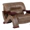 U2033-W Sofa in Walnut Bonded Leather by Global w/Options