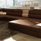 Polaris Sectional Sofa in Brown Leather by VIG Furniture