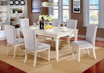 Nembus 7Pc Dining Set CM3161T in Antique White [FADS-CM3161T-Nembus]