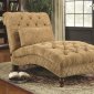 902077 Accent Chaise in Golden Sand Tone Fabric by Coaster