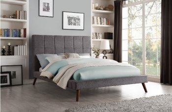 Kinsale Platform Bed 5875GY-1 in Gray by Homelegance w/Options [HEB-5875GY-1-Kinsale Gray]