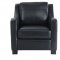 Presley Sofa & Loveseat Set Leather Italia in Black w/Options