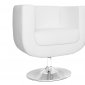 Bliss Swivel Chair in White Leatherette by Whiteline Imports