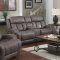 Morgan Creek Power Reclining Sofa Set in Taupe Microfiber