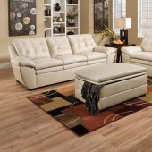 51015 Devyn Sofa in Pearl Bonded Leather Match by Acme