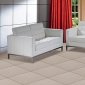 Silvania F08 Sofa in White Leather by At Home USA w/Options