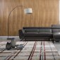 S266 Sectional Sofa in Gray Leather by Beverly Hills