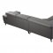 Mercer Sectional Sofa - Slate Gray Leather by Beverly Hills