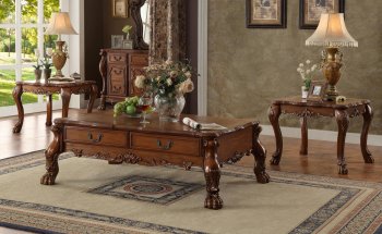 Dresden 82095 Coffee Table in Cherry Oak by Acme w/Options [AMCT-82095 Dresden]