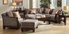 9927NF Trenton Sectional Sofa - Homelegance - Grey Velvet Fabric