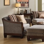 9927NF Trenton Sectional Sofa - Homelegance - Grey Velvet Fabric