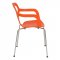 Carney Set of 4 Dining Chairs CC21OR in Orange by LeisureMod