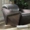 Winchester Loveseat 52436 in Espresso Leather & Aluminum by Acme