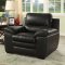 Mirielle Sofa CM6502 in Black Top Grain Leather w/Options