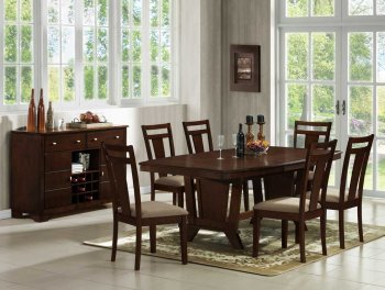 Dark Cherry Modern Dining Table w/Optional Side Chairs & Server [HEDS-5368-82]