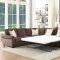 Randolph Sectional Sofa w/Sleeper 53375 in Chocolate Chenille