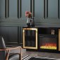 Yonit Electric Fireplace Media Console in Black