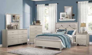 Lana 205181 Bedroom 5Pc Set in Silver Tone by Coaster w/Options [CRBS-205181 Lana]