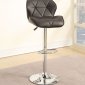 F1587 Set of 2 Bar Stools in Dark Brown Leatherette by Poundex