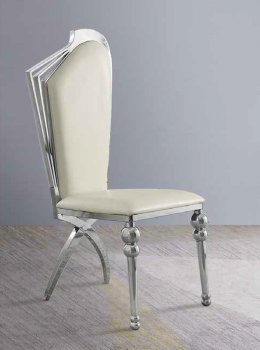 Cyrene Dining Chair DN00928 Set of 2 in Beige PU by Acme [AMDC-DN00928 Cyrene]