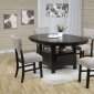 Black Finish Dinette With Oak Veneer Top w/Storage Drawer