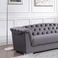 MS2085 Sofa & Loveseat Set in Gray Velvet by VImports