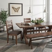 Alston Dining Set 5Pc 121181 in Nutmeg by Coaster w/Options