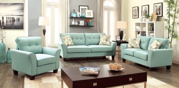 Claire CM6266BL Sofa in Blue Fabric w/Options [FAS-CM6266BL-Claire]