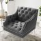 Proverbial Accent Chair in Gray Velvet by Modway