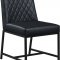 Bryce Dining Chair 918 Set of 2 in Black Faux Leather -Meridian