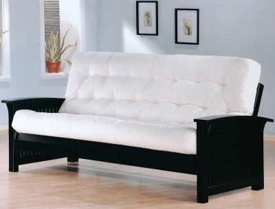 Deep Dark Cappuccino Corner Mission Style Modern Futon Frame