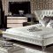 1191 Bed in White Leather-Match by ESF w/Optional Bench