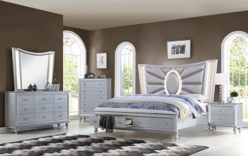 B235 Bedroom Set 5Pc in Gray by FDF [FDBS-B235]