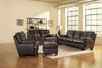 Leather Italia Dalton Tobacco Sofa & Loveseat Set w/Options [LIS-S6817 Dalton]