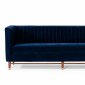 Miramar Sofa in Blue Velvet Fabric by VIG