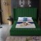 Kiki Upholstered Bed in Green Velvet Fabric by Meridian