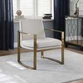 Cory Accent Chair Set of 2 903048 Cream Leatherette by Coaster