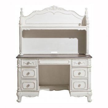 Cinderella Desk & Hutch 1386NW in Antique White by Homelegance [HEOD-1386NW-Cinderella]