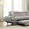 Foreman Sectional Sofa CM6124GY in Gray Fabric