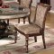 Glass Top Brown Finish Traditional 5 Pc Dining Set w/Options