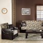 Melani Mustard Two-Tone Living Room Sleeper Sofa w/Storage Unit