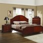 Rich Dark Brown Finish Traditional Bed w/Optional Casegoods