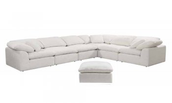 Naveen Sectional Sofa LV55130 in Ivory Linen by Acme w/Options [AMSS-LV55130 Naveen]