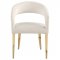 Tevlin Dining Table 108261 in White & Gold by Coaster w/Options