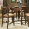 Dark Cherry Finish Contemporary Dinette w/Round Table