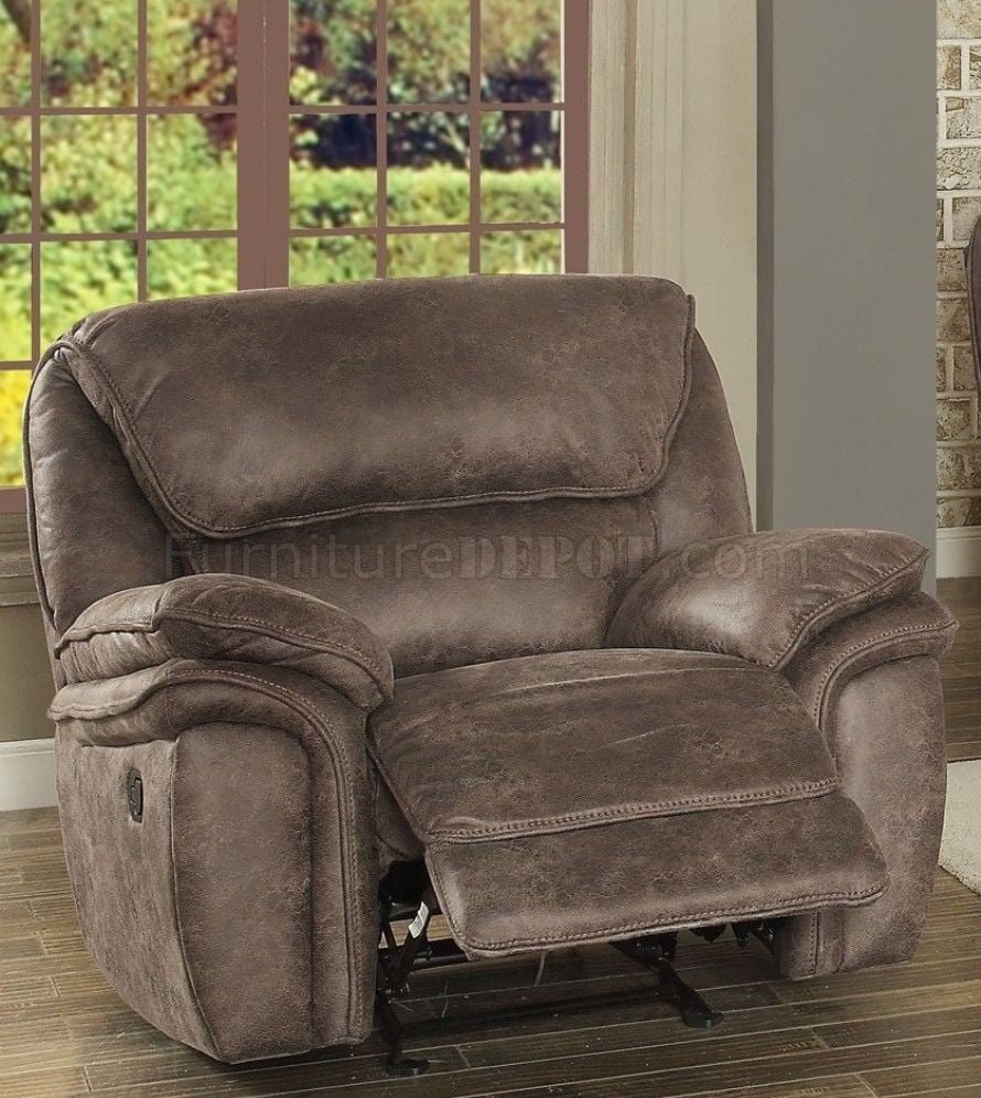 Hadden Recliner Sofa 9903DB-3 In Dark Brown By Homelegance