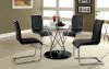 CM8332T Huelo I 5Pc Dinette Set in Black w/Glass Top